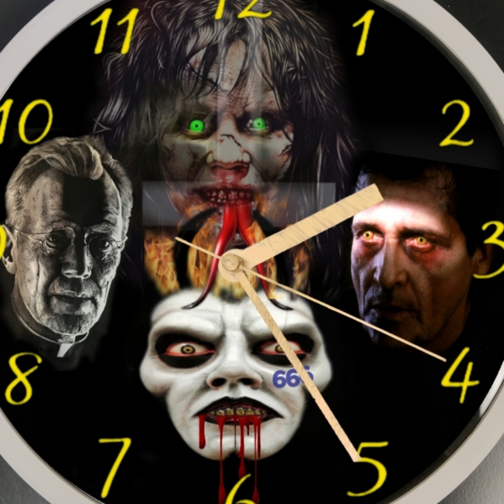 Halloween spooky creepy scary led dance light home decor clock